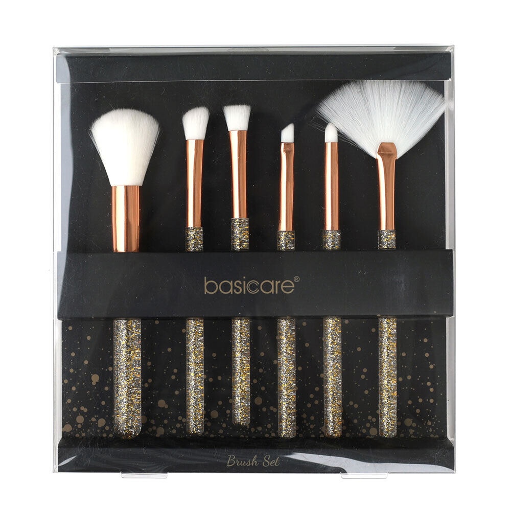 Basic Care 6-Piece Cosmetic Brush Kit Make Up Brushes