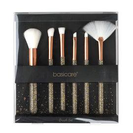 Basic Care 6-Piece Cosmetic Brush Kit Make Up Brushes