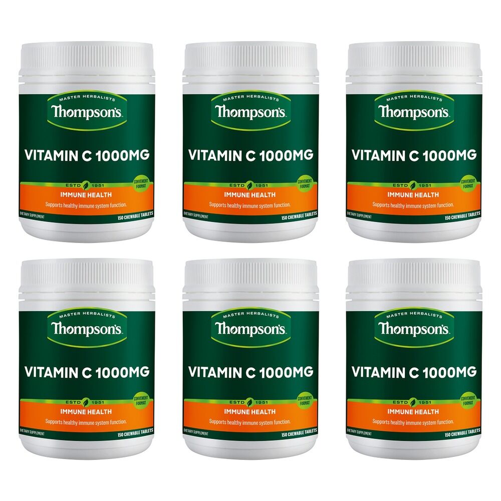 Thompson's Vitamin C 1000mg 150 Tablets Pack of 6