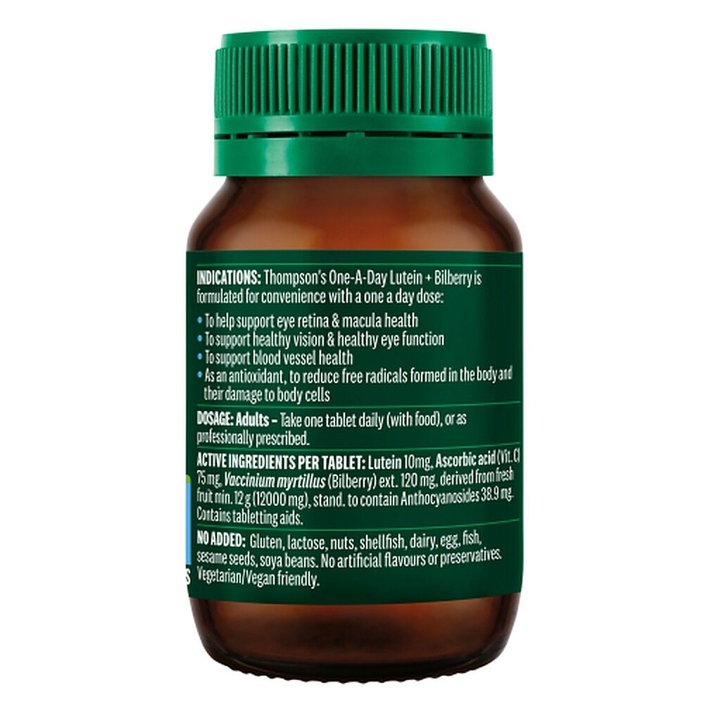Thompson's One-A-Day Lutein + Bilberry 30 Tablets