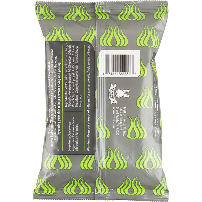 Fruit Of The Earth Aloe Vera Wipes 25 pack