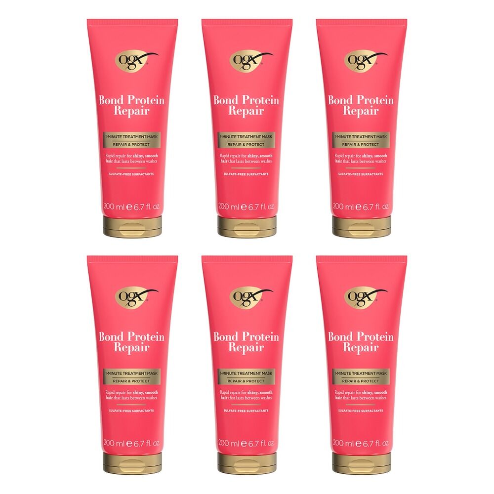 OGX Bond Protein Repair 1-Minute Treatment Mask 200mL Pack of 6
