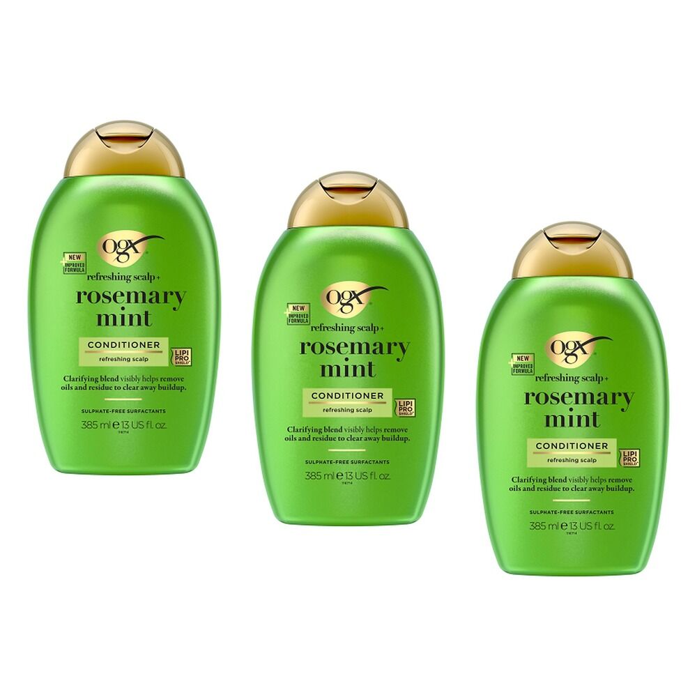 OGX Refreshing Scalp+ Rosemary Mint Conditioner 385mL Pack of 3