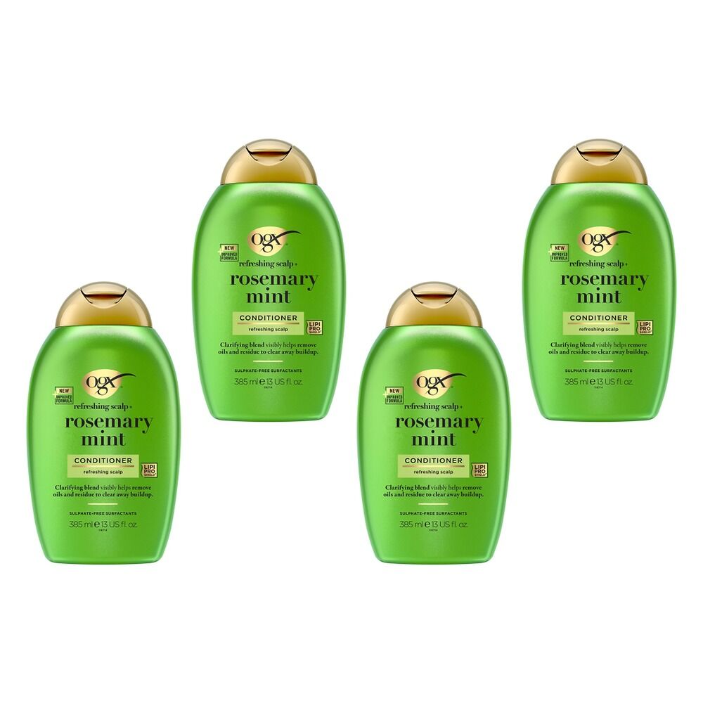 OGX Refreshing Scalp+ Rosemary Mint Conditioner 385mL Pack of 4