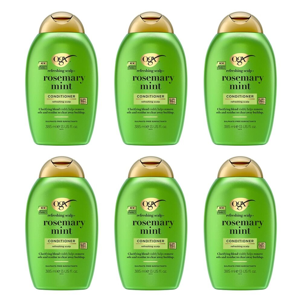OGX Refreshing Scalp+ Rosemary Mint Conditioner 385mL Pack of 6