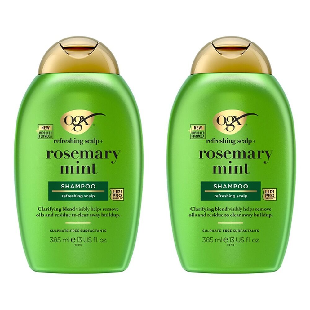 OGX Refreshing Scalp+ Rosemary Mint Shampoo 385mL Pack of 2