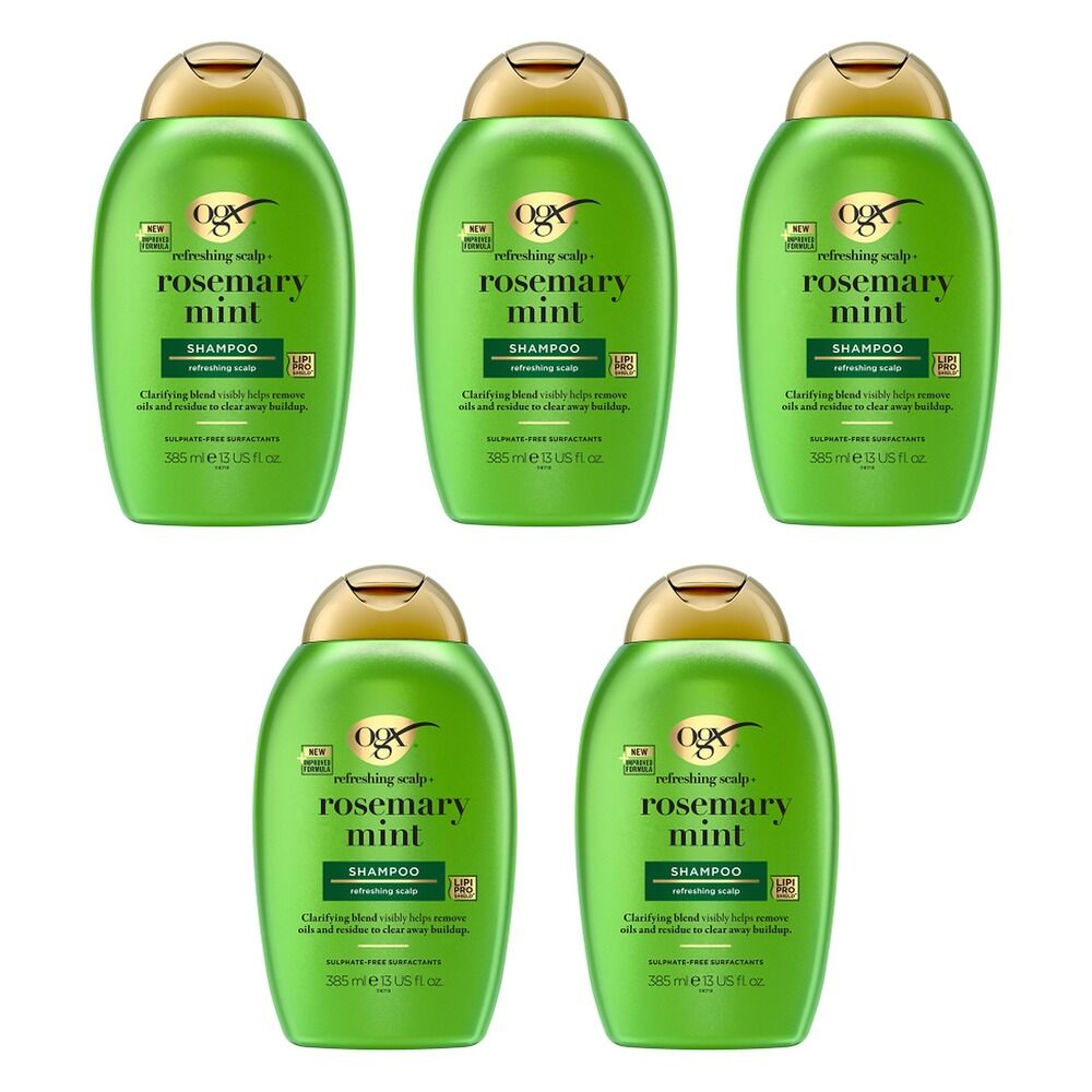 OGX Refreshing Scalp+ Rosemary Mint Shampoo 385mL Pack of 5
