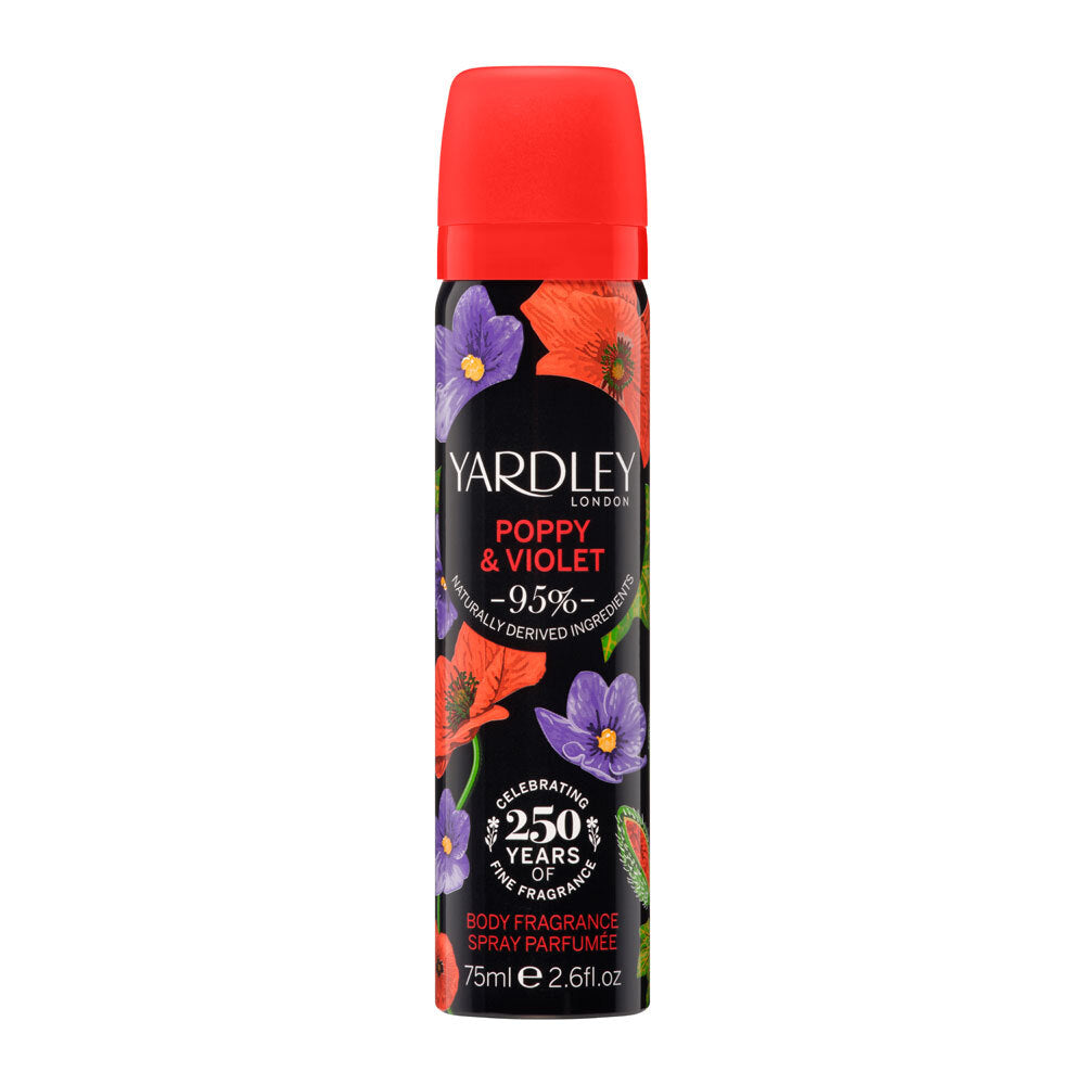 Yardley London Poppy & Violet Deodorising Body Spray 75ml
