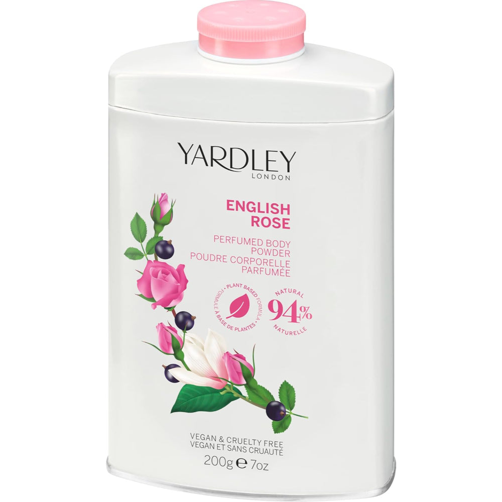 Yardley English Rose Perfumed Talc Free Body Powder 200g