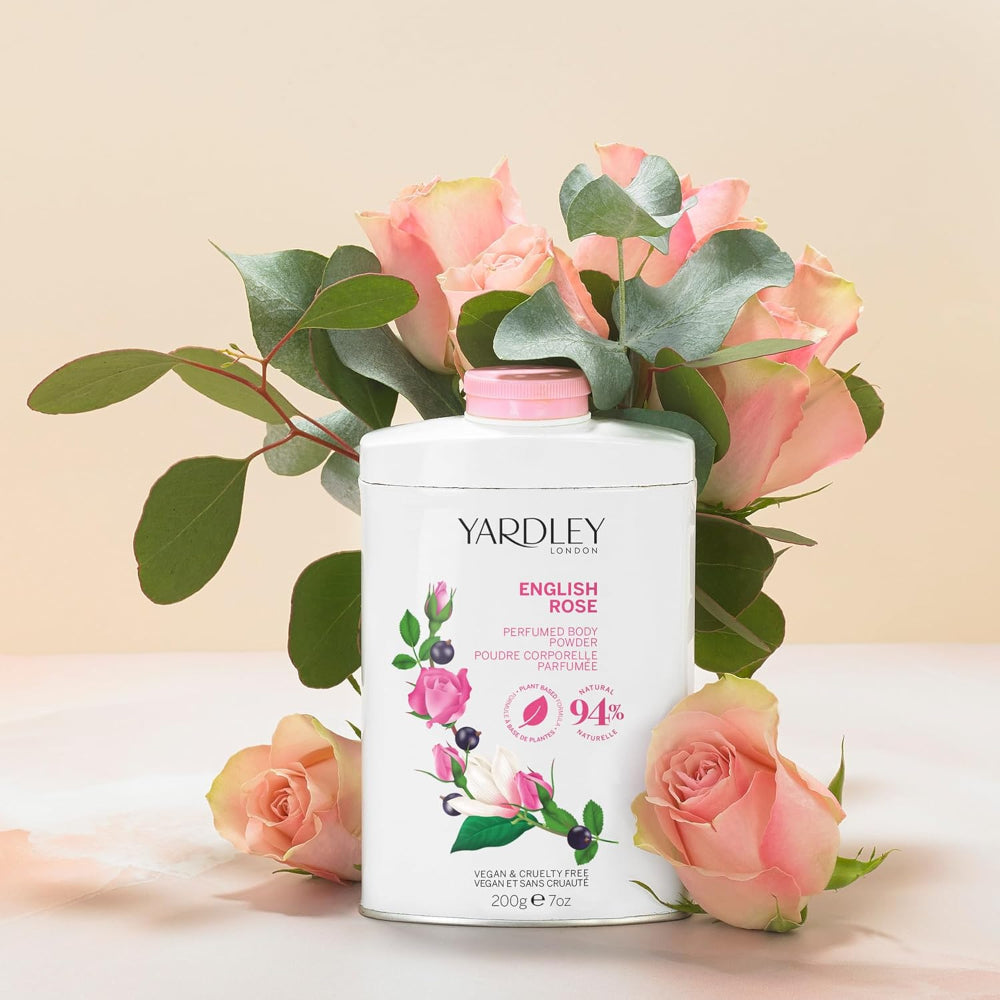 Yardley English Rose Perfumed Talc Free Body Powder 200g