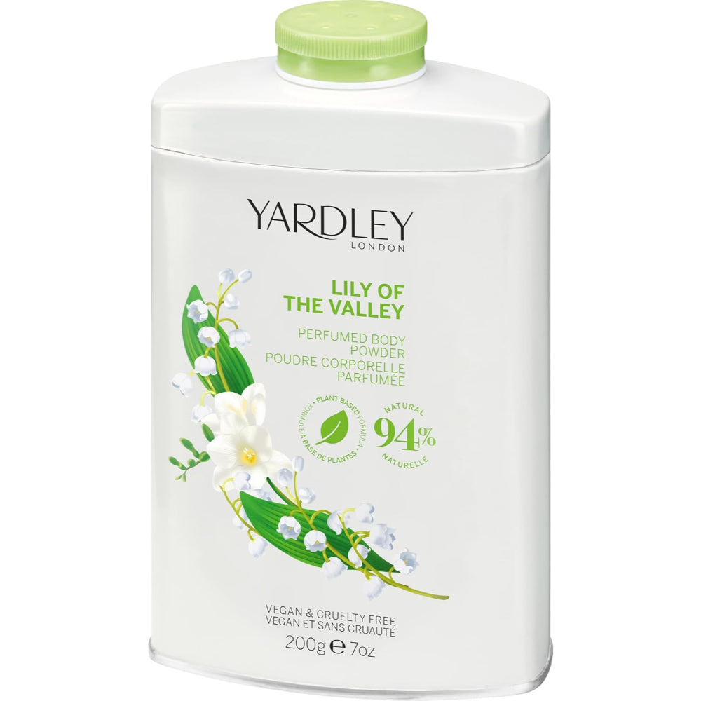 Yardley Lily Of The Valley Perfumed Talc Free Body Powder 200g