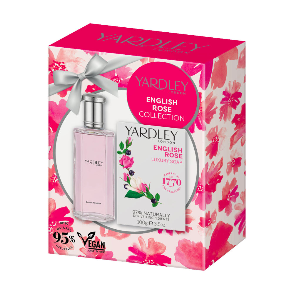 Yardley English Rose Beauty Gift Set EDT 125ml And Luxury Bar Soap 100g