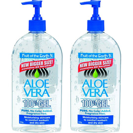 Fruit Of The Earth Aloe Vera Gel Pump Moisturiser 510g x 2 Fragrance Free