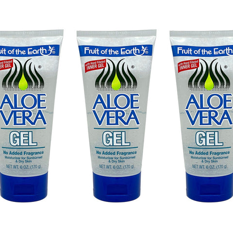 Fruit Of The Earth 3 x Aloe Vera Gel Moisturising Skin Care 170g