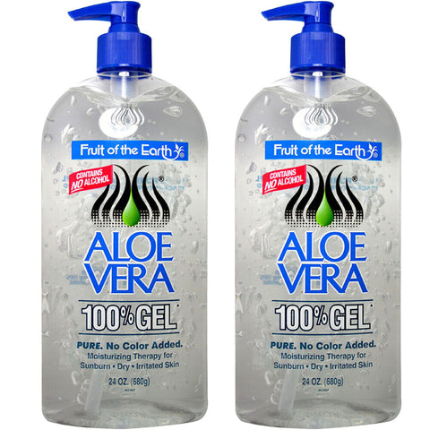 Fruit Of The Earth Aloe Vera Gel Moisturising 680g Pump Twin Pack