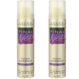 Final Net Super Hold Hairspray 50g x2 Micro Mist Pump Salon Hold Panthenol