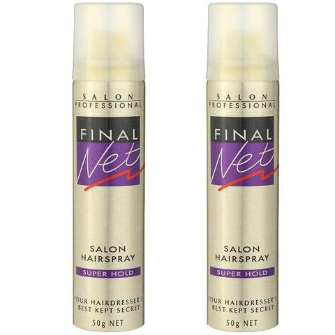 Final Net Super Hold Hairspray 50g x2 Micro Mist Pump Salon Hold Panthenol