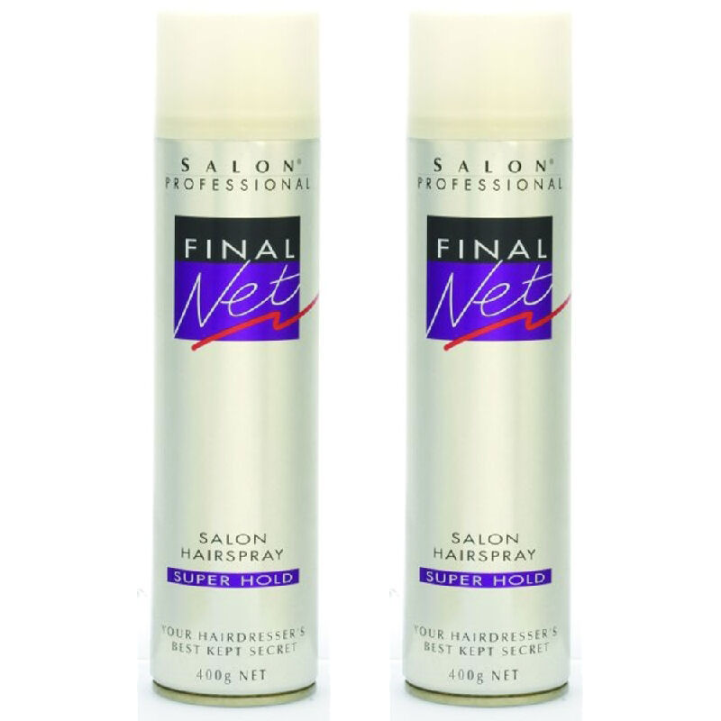 Final Net Super Hold Hairspray 400g x2 Micro Mist Panthenol Salon Hold