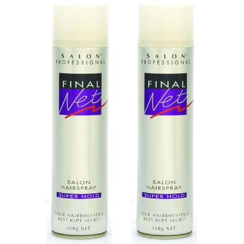 Final Net Super Hold Hairspray 400g x2 Micro Mist Panthenol Salon Hold