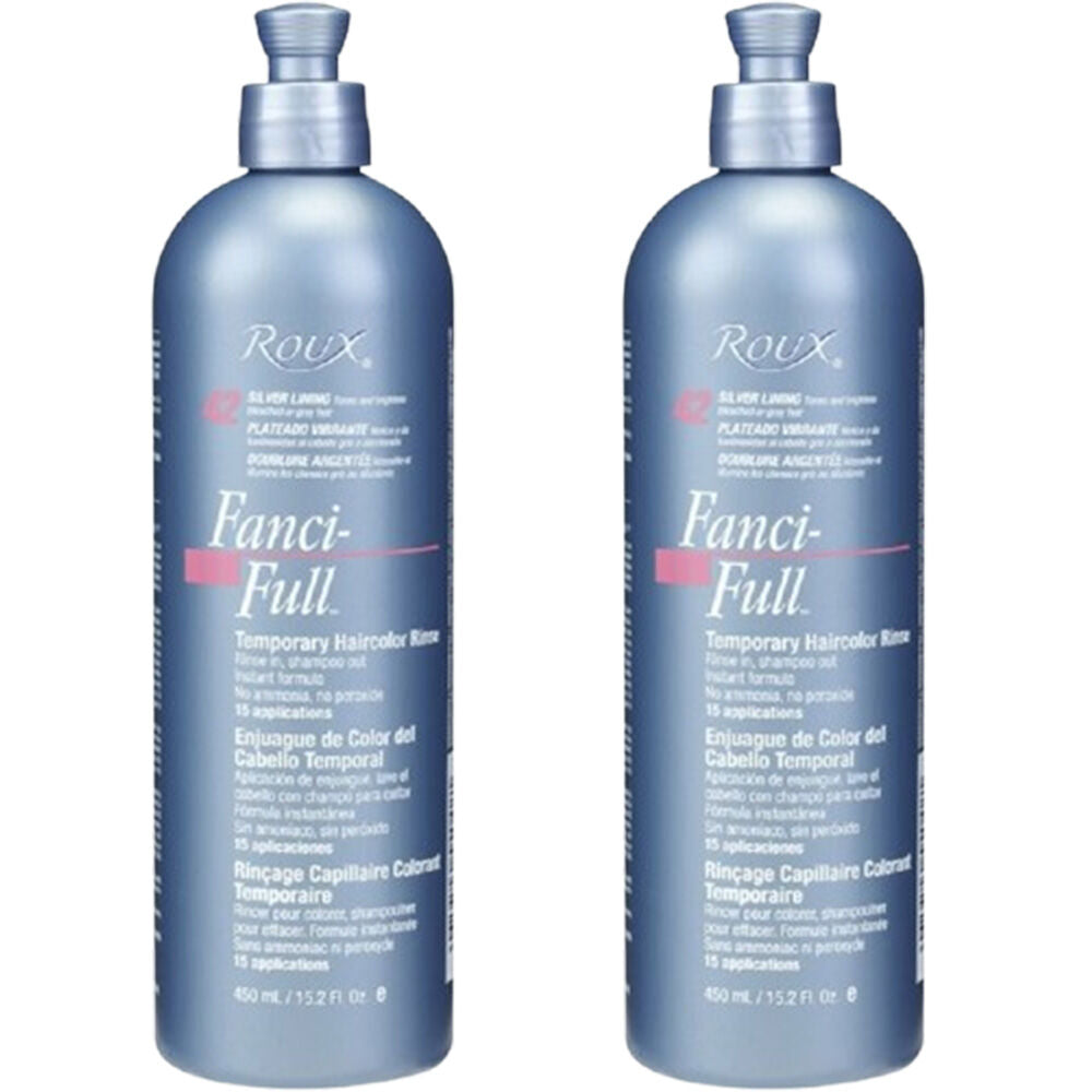 Roux Fanci Full Instant Hair Color Rinse 42 Silver Lining 2x 450ml Value Pack
