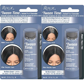 Roux Tween Time Instant Root Concealer Black 2x 8g Value Pack