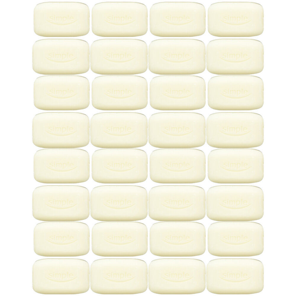 Simple Pure Soap 100g x 32 Bars Sensitive Skin Fragrance Free Family Bulk Pack