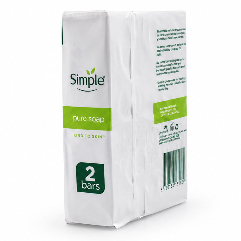 Simple Pure Soap for Sensitive Skin 100g x 2 in Twin Pack
