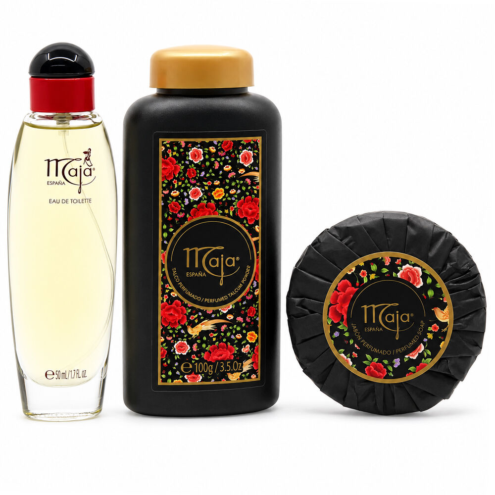 Maja Classica Women Eau De Toilette Talcum Powder Luxury Soap Gift Set 2 Pack