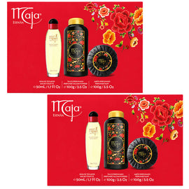 Maja Classica Women Eau De Toilette Talcum Powder Luxury Soap Gift Set 2 Pack