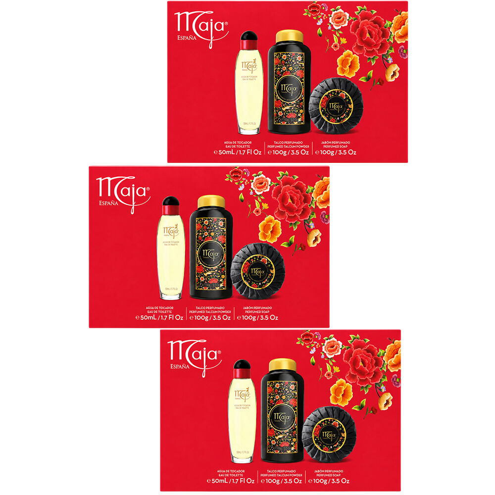 Maja Classica Women Gift Set Bundle 3 Pack Eau De Toilette Talc Powder Soap