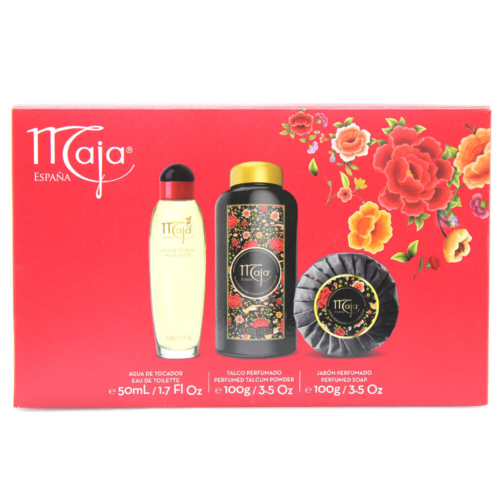 Maja Classica Women Eau De Toilette, Talcum Powder & Luxury Soap Gift Set Timeless Spanish Elegance