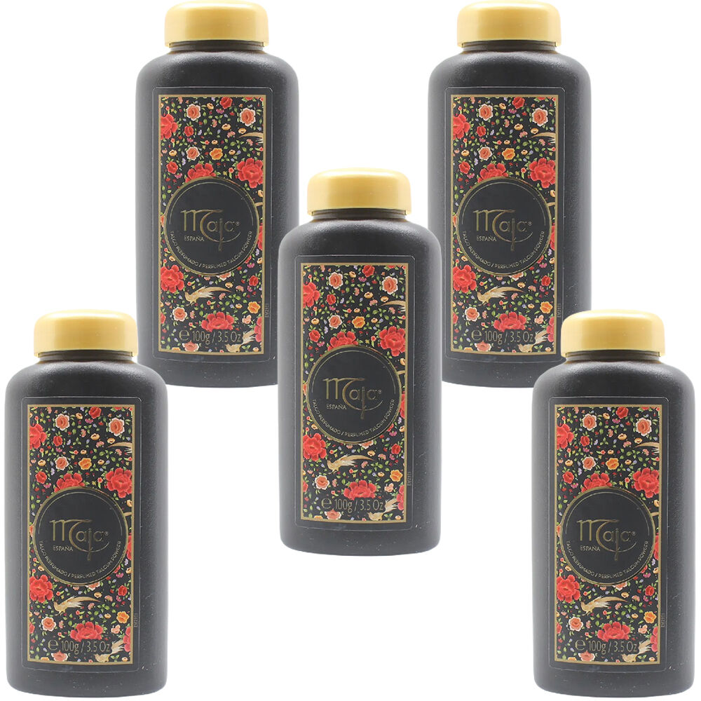 Maja Perfumed Talcum Powder 100g Pack of 5 Classic Floral Body Powder
