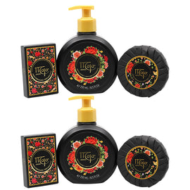 Maja Perfumed Soap Trio Set 250ml Liquid Soap, 100g Round Bath Soap, 50g Hand Soap x 2