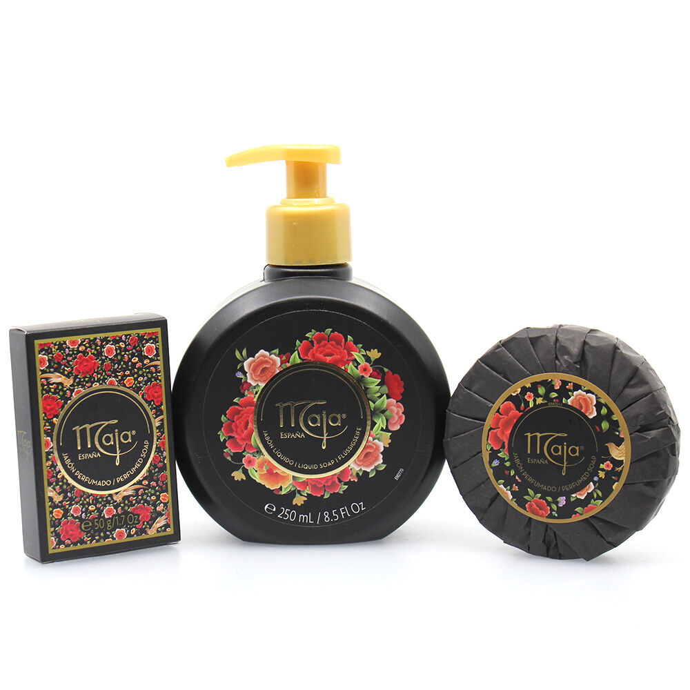 Maja Perfumed Soap Trio Set 250ml Liquid Soap, 100g Round Soap And 50g Hand Soap