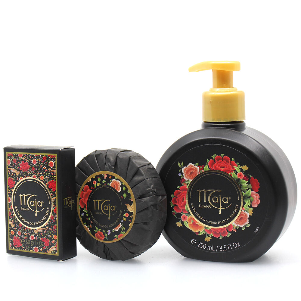 Maja Perfumed Soap Trio Set 250ml Liquid Soap, 100g Round Soap And 50g Hand Soap
