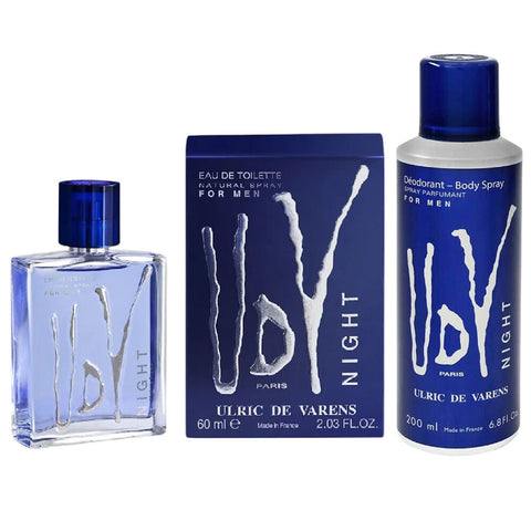 Ulric De Varens Night Men EDT 60ml and Deodorant Spray 200ml Fragrance Set