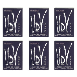 Ulric De Varens UDV EDT Spray for Men 60ml 6 Pack Masculine Fragrance Set