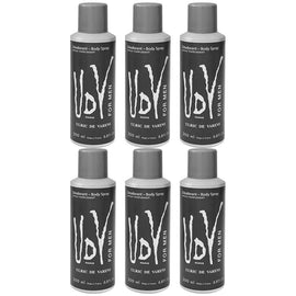 Ulric De Varens UDV Body Spray for Men 200ml 6 Pack Deodorant Set
