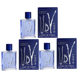 Ulric De Varens UDV Night EDT Spray for Men 60ml 3 Pack Fragrance Set