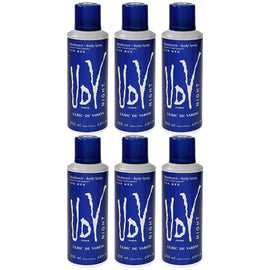 Ulric De Varens UDV Night Body Spray for Men 200ml 6 Pack Deodorant Set