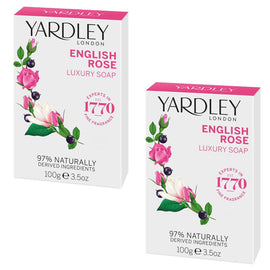 Yardley London English Rose Luxury Soap 2 x 100g Vegan Paraben Free