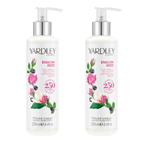 Yardley English Rose Silky Smooth Body Lotion 2 x 250ml