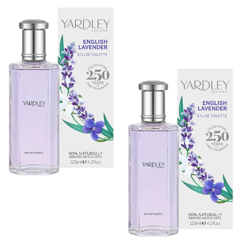 Yardley London English Lavender Eau De Toilette Women 125ml x2 Vegan