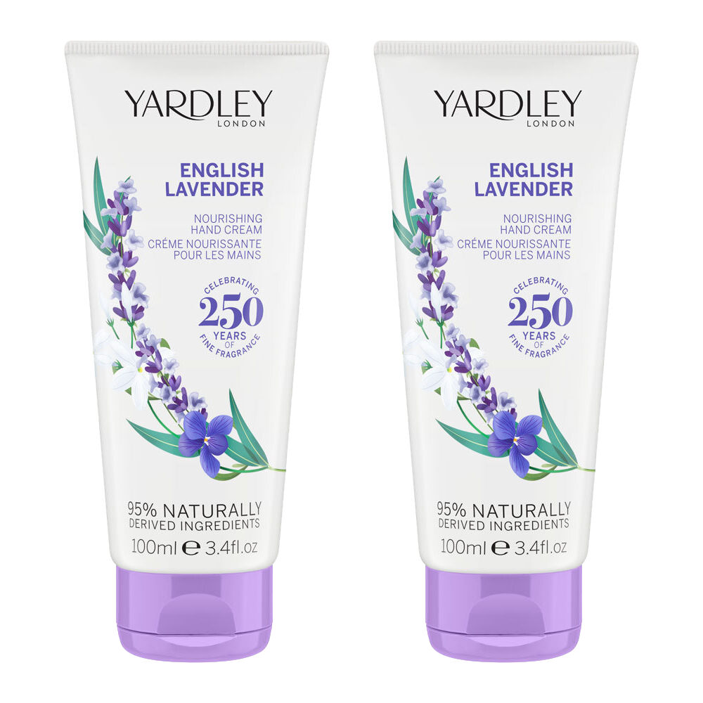 Yardley English Lavender Nourishing Hand and Nail Cream 2 x 100ml