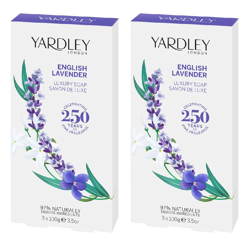 Yardley English Lavender Luxury Soap 100g Pack of 6 Shea Butter Paraben Free