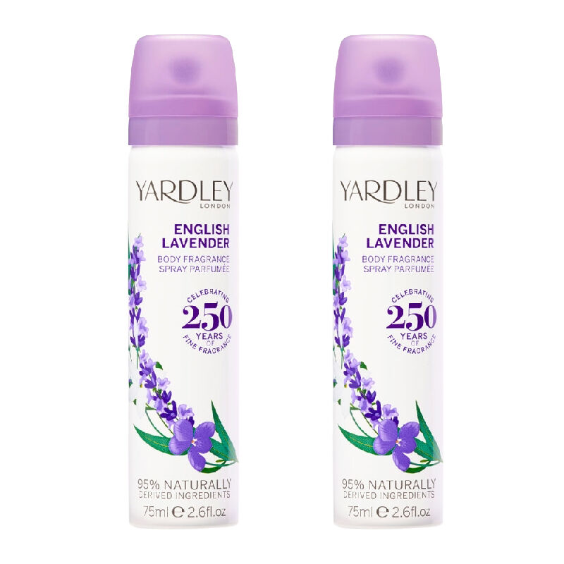 Yardley English Lavender Deodorising Body Spray Women 75ml 2 Pack
