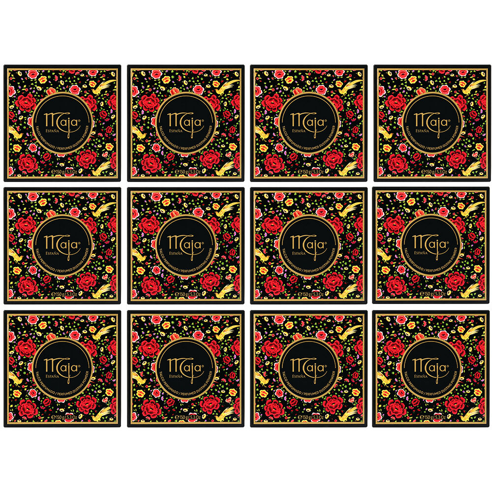 Maja Perfumed Talc Dusting Powder 150g Luxury Drum Bundle of 12
