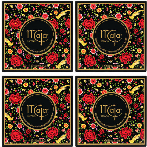 Maja Perfumed Talc Dusting Powder 150g Bundle of 4 Luxury Drum