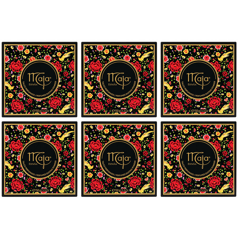 Maja Perfumed Talc Dusting Powder 150g Bundle of 6 Luxury Drum