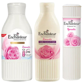 Enchanteur Romantic Body Lotion Shower Gel & Perfumed Talc Set